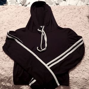 Cropped stretch hoodie